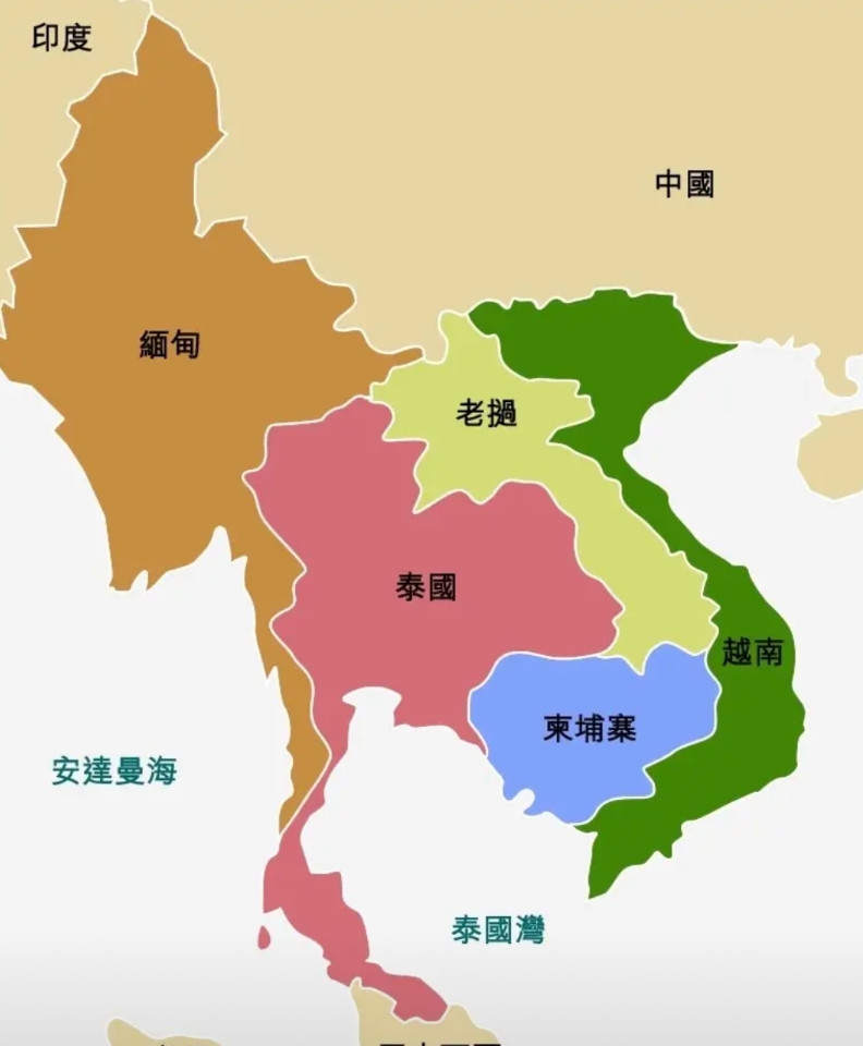 别看越南国土狭长好像不怎样，但在东南亚所有国家里面越南对其它几个国家基本上都是降
