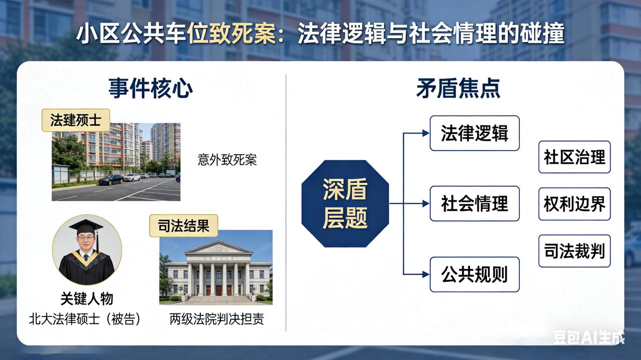 法理与情理的边界：一场车位纠纷引发的公共反思这起因小区公共车位引发的意外致