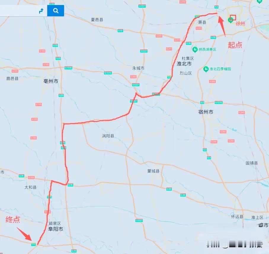 徐淮阜高速目前仅有徐州段约7公里的路线尚未开工，安徽段已经全线竣工通车。