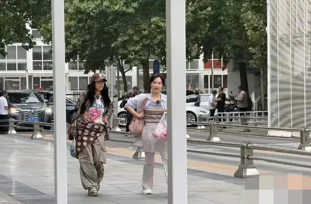 网友在大街上偶遇那英和陈术在一起，她们穿的很休闲，手中大包小包一大堆，看来还在买