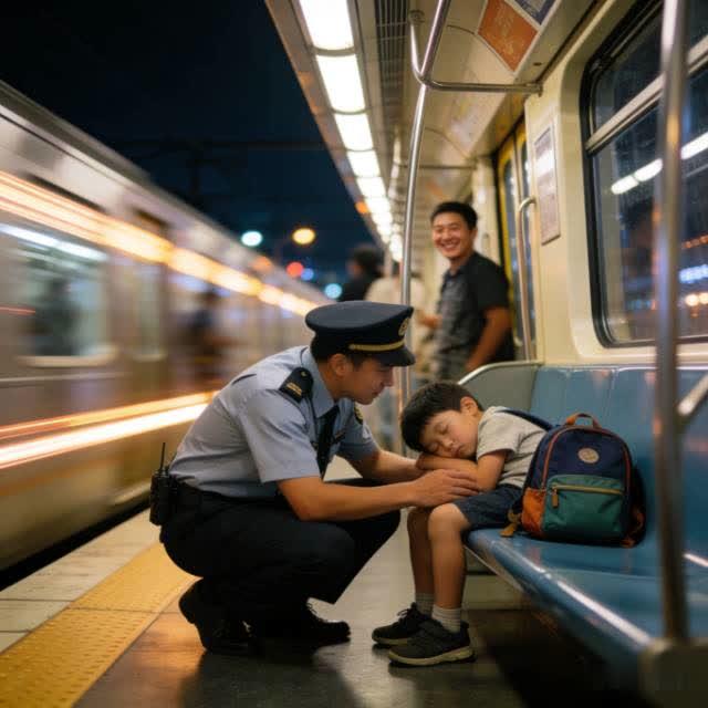 广州娃地铁睡过23站：一场意外，照见一座城的温柔广州地铁里，一个孩子靠着座