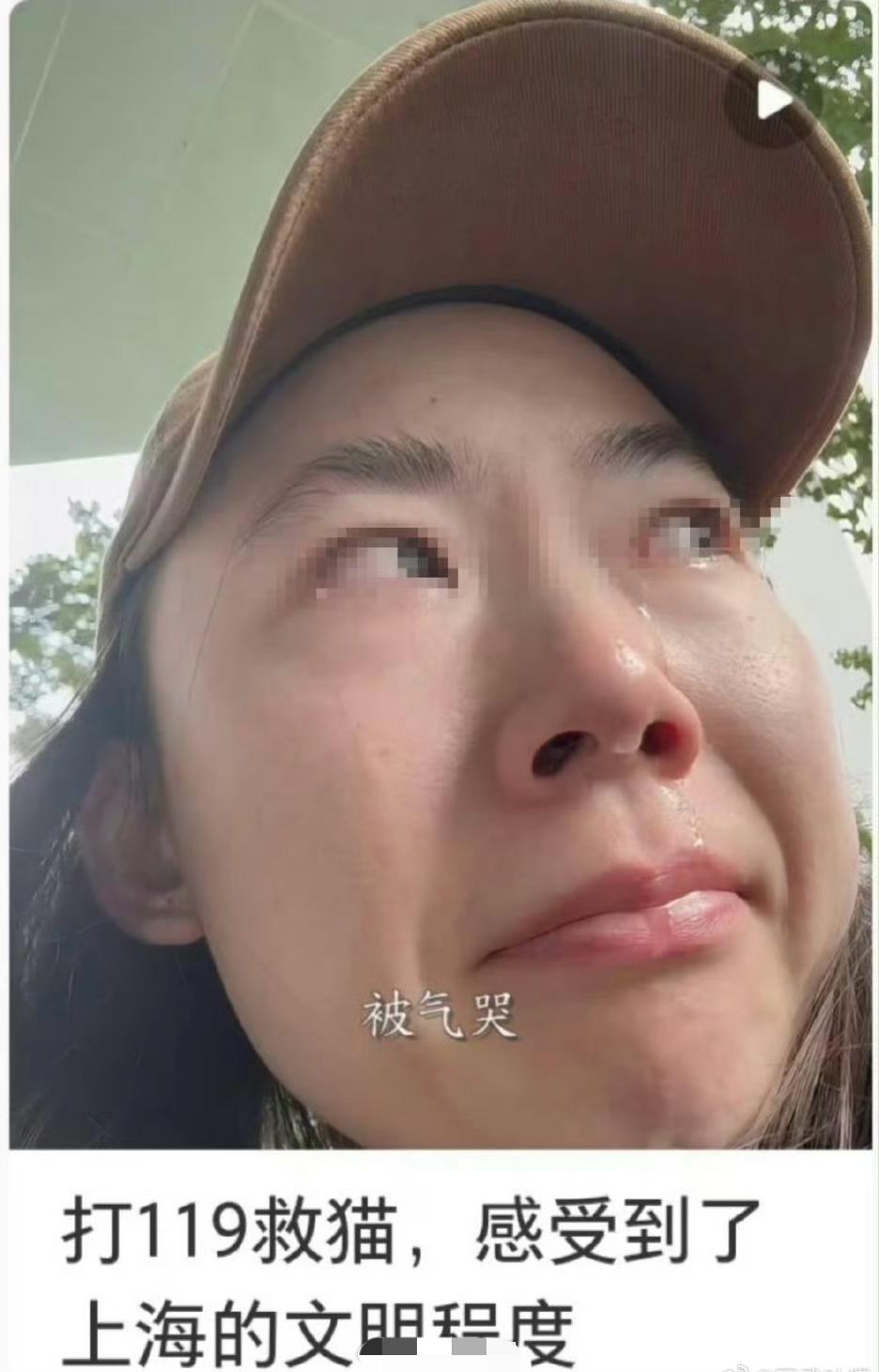 南京一女子哭诉，消防人员对受困的流浪猫拒绝救援。女子本以为她的爱心会得到广大网友