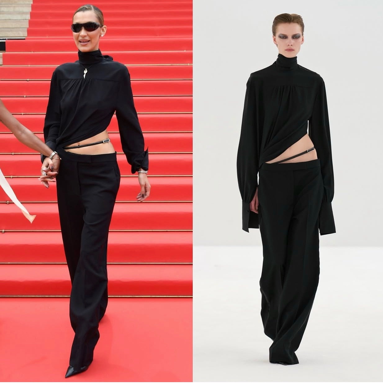 戛纳电影节红毯明星造型分享：BellaHadidinTomFordby