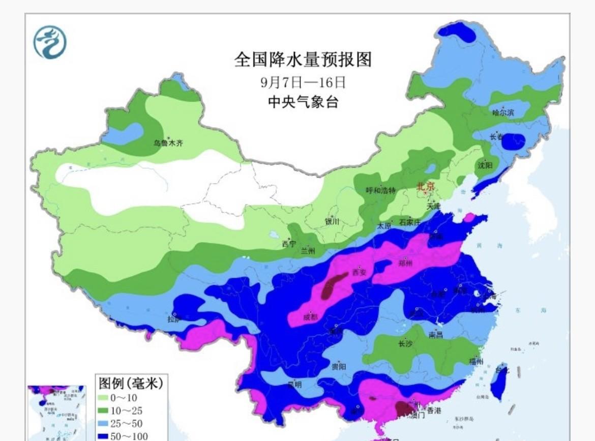 【中期天气预报】展望未来十天形势来看，前期副高对我影响实力偏强，冷空气活动偏弱，