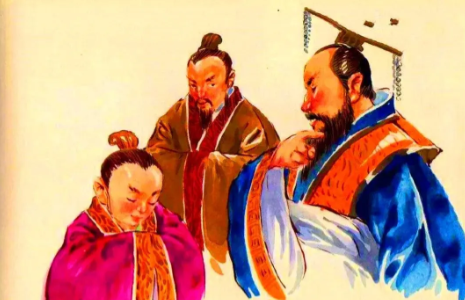 公元208年，曹操下令将孔融处死，当官兵上门抓捕时，孔融的一对不满十岁的儿女正在
