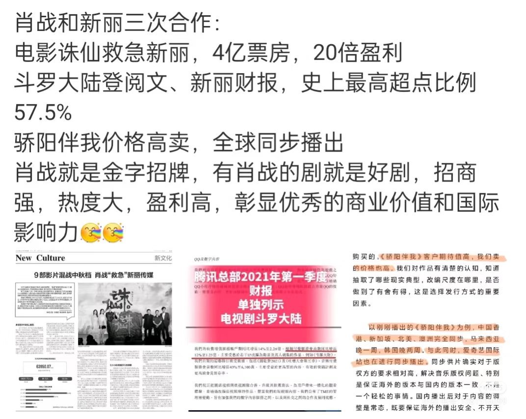 锦上添花易，雪中送炭难，大家都会感恩能做到雪中送炭的人！看看肖战为新丽赚了多少，