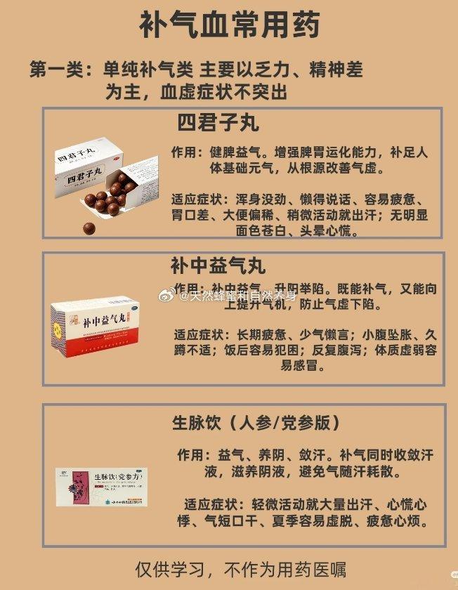 综合补气血药​​​