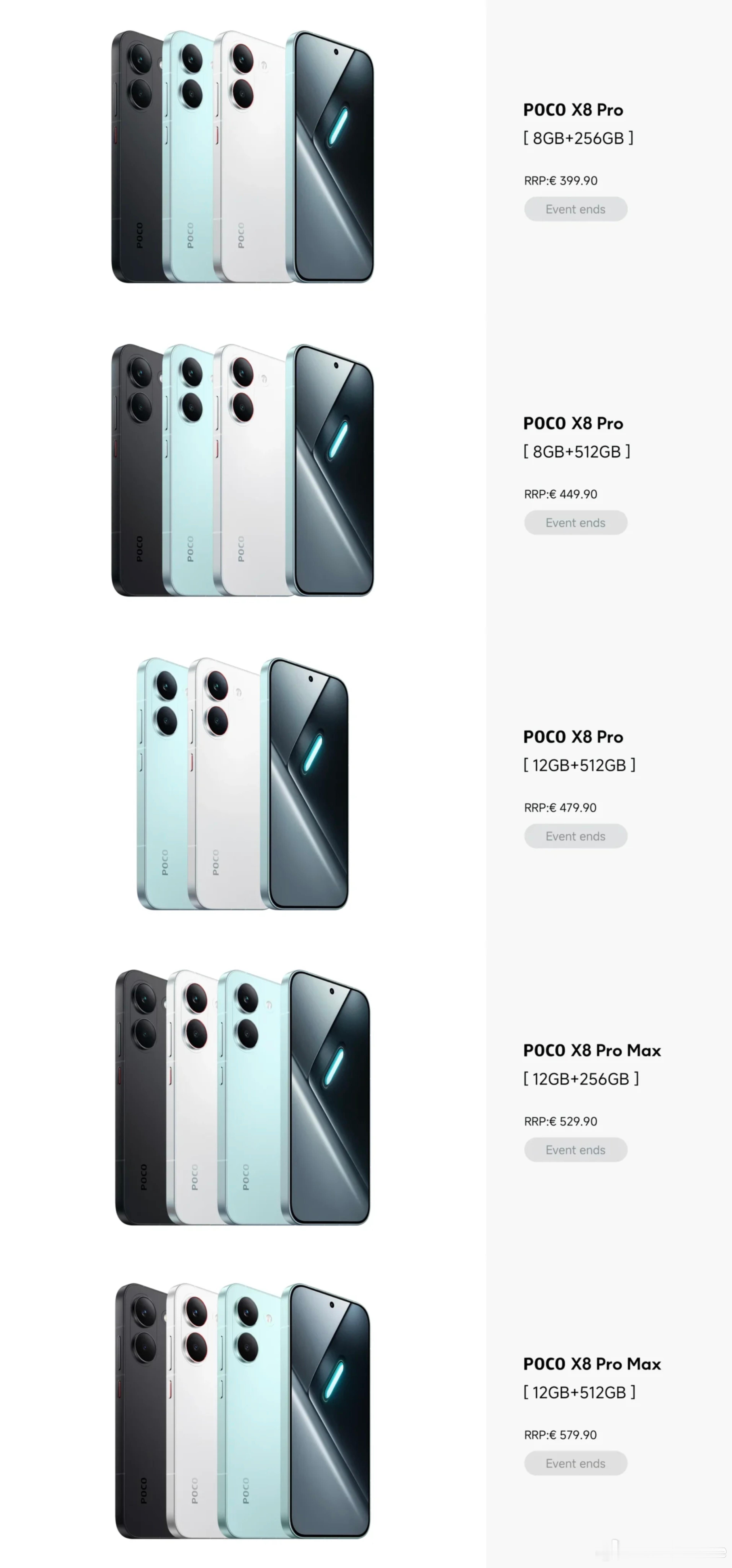 REDMITurbo5Max国际版POCOX8ProMax在欧洲的售