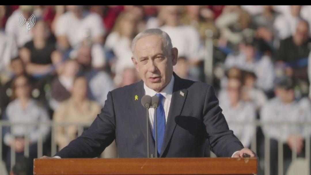 以色列总理本雅明·内塔尼亚胡于2025年12月24日在以色列空军飞行员毕业典礼上