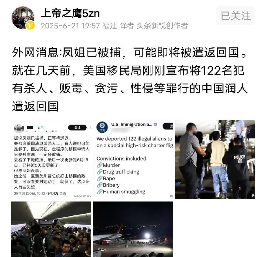 凤姐不是有绿卡了吗？怎么外网说凤姐被移民局抓了，要遣返回国了，我以为它去美国那么
