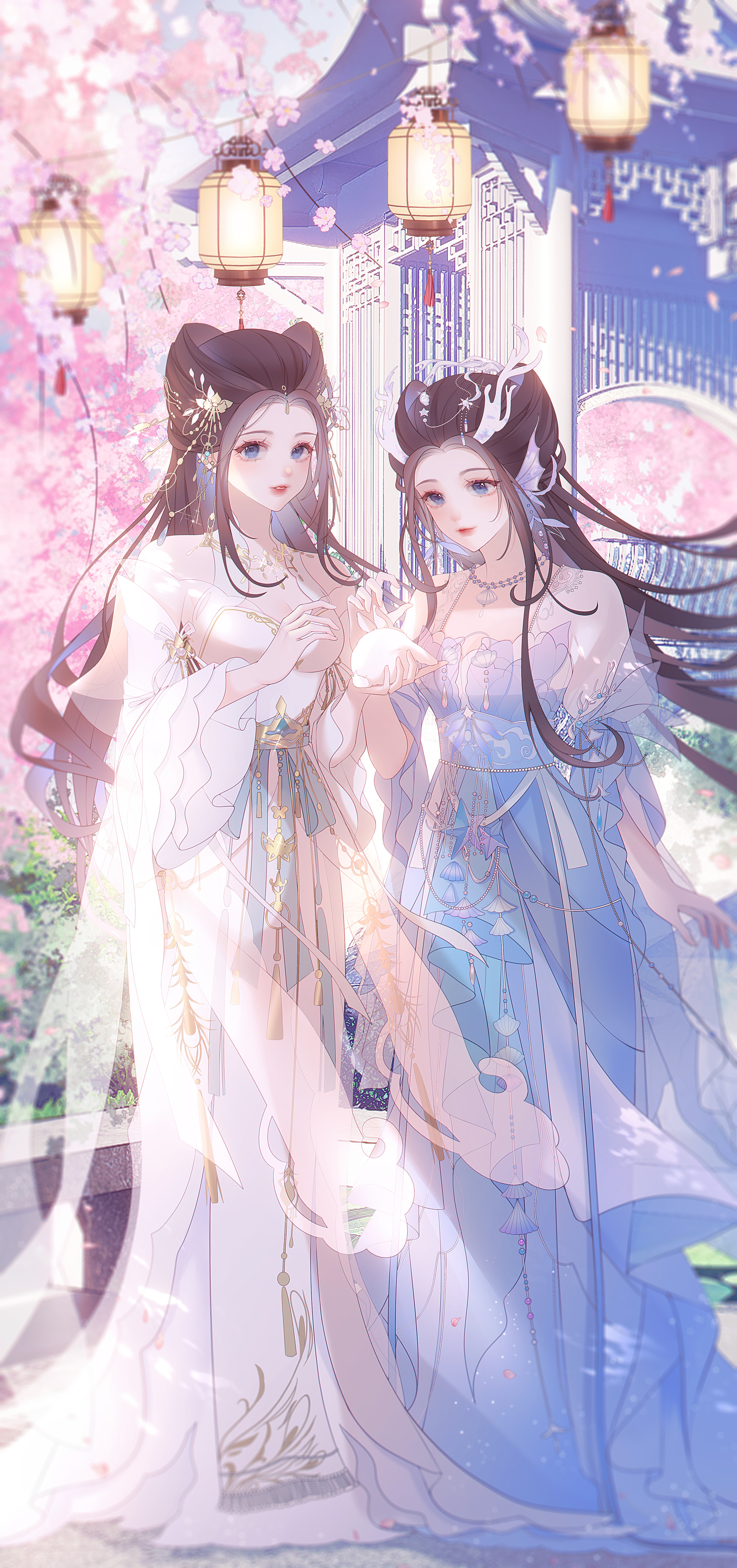 焰灵姬1124生日快乐天行九歌焰灵姬朱雀焰灵姬海阙龙姬漾浅蓝，庭前玉女绾云簪。