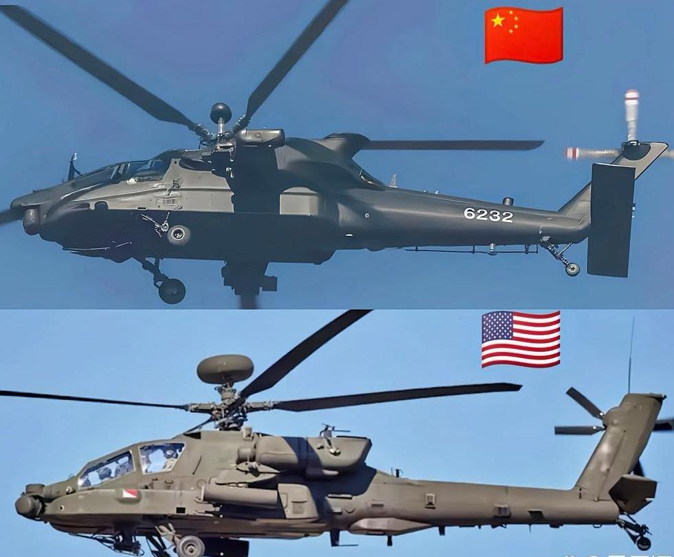 从图片上看，“武直”21底部的“澡盆”装甲，要比美国的AH64D“阿帕奇”更加厚