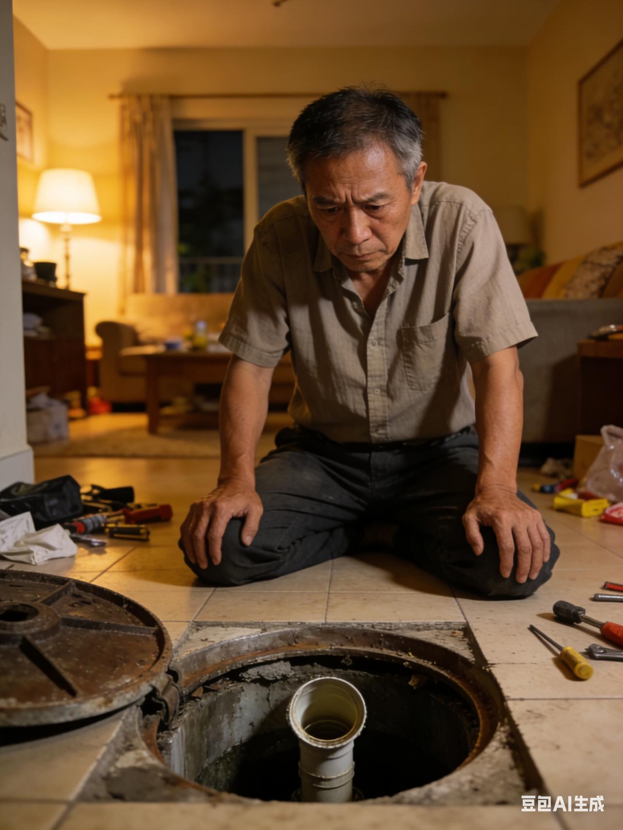 这两天愁坏了，老房子的下水道终于堵到了顶楼，彻底不通了。这老房子快四十年房龄