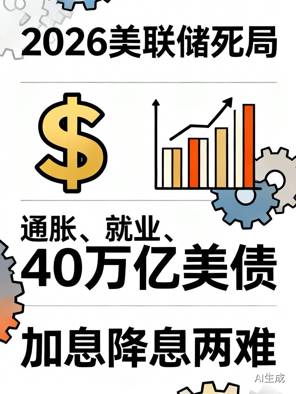 2026美联储彻底陷入死局！加息降息全是坑，全球市场要变天今年全球最大的变数