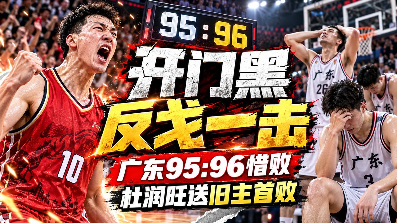 开门黑！广东95-96惜败同曦，杜润旺反戈送旧主赛季首败