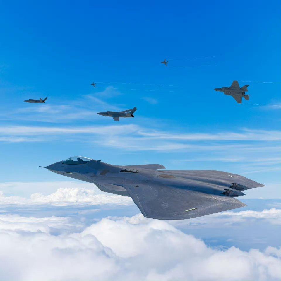 这是美国发布的六代机CG图！ 从图中可以看到该款六代机有鸭翼，有腹鳍，非常像