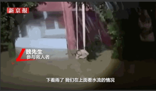 “人怎么能这么聪明！”7月1日，湖北恩施，男子凌晨查看楼下的洪水情况时，突然发现
