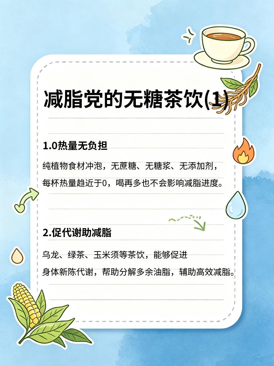 减脂期饮品首选无糖茶饮，热量几乎可以忽略减脂期最怕饮品超标！分享几款专属减脂党