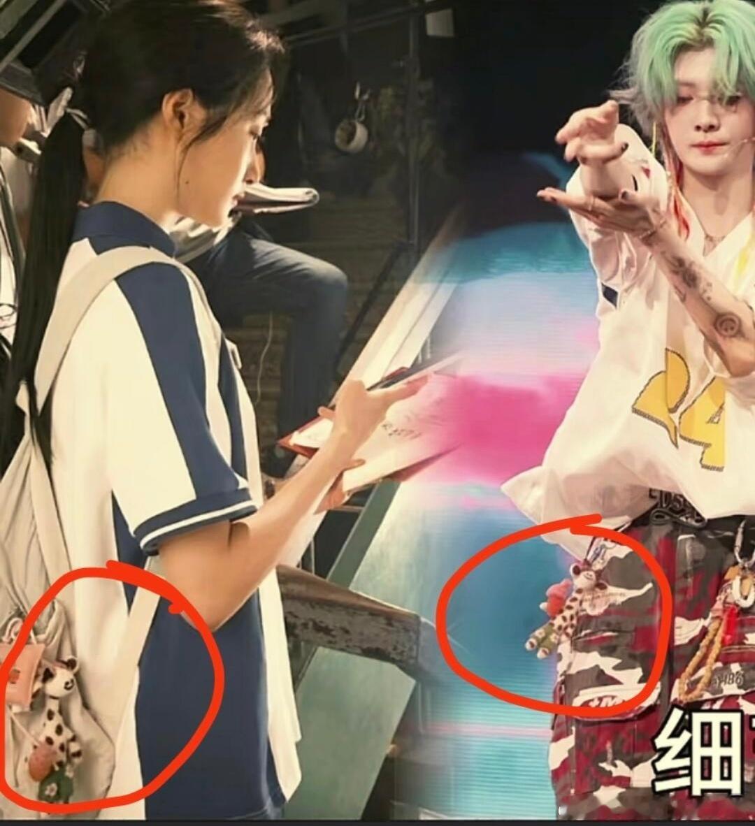 鹿晗关晓彤同款挂件官宣微博都没删，应该没分手吧？关晓彤之前的采访也没明确回应分没
