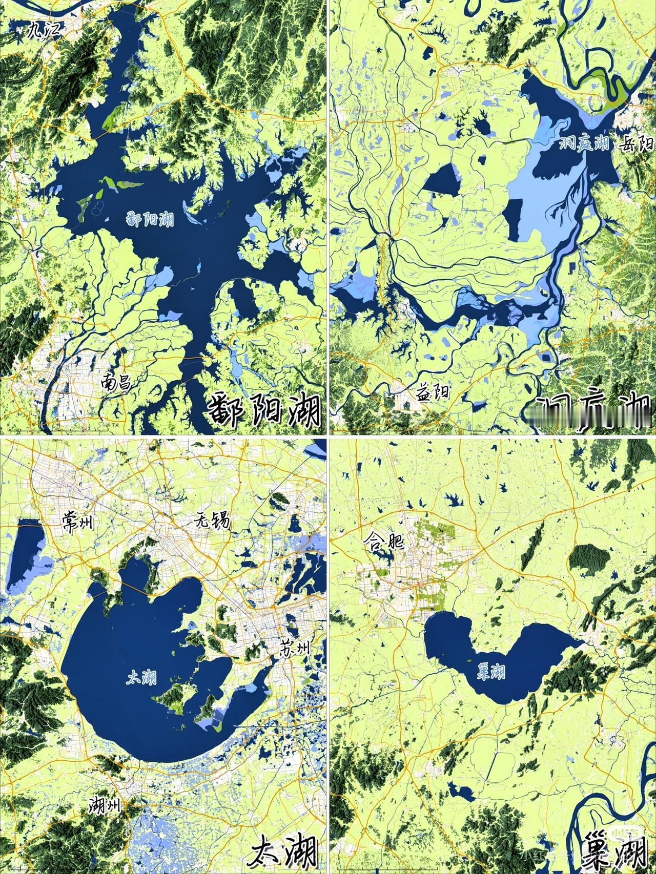 潘阳湖，洞庭湖，太湖，巢湖四个湖泊比较，哪个观潮最佳呢？求推荐[灵光