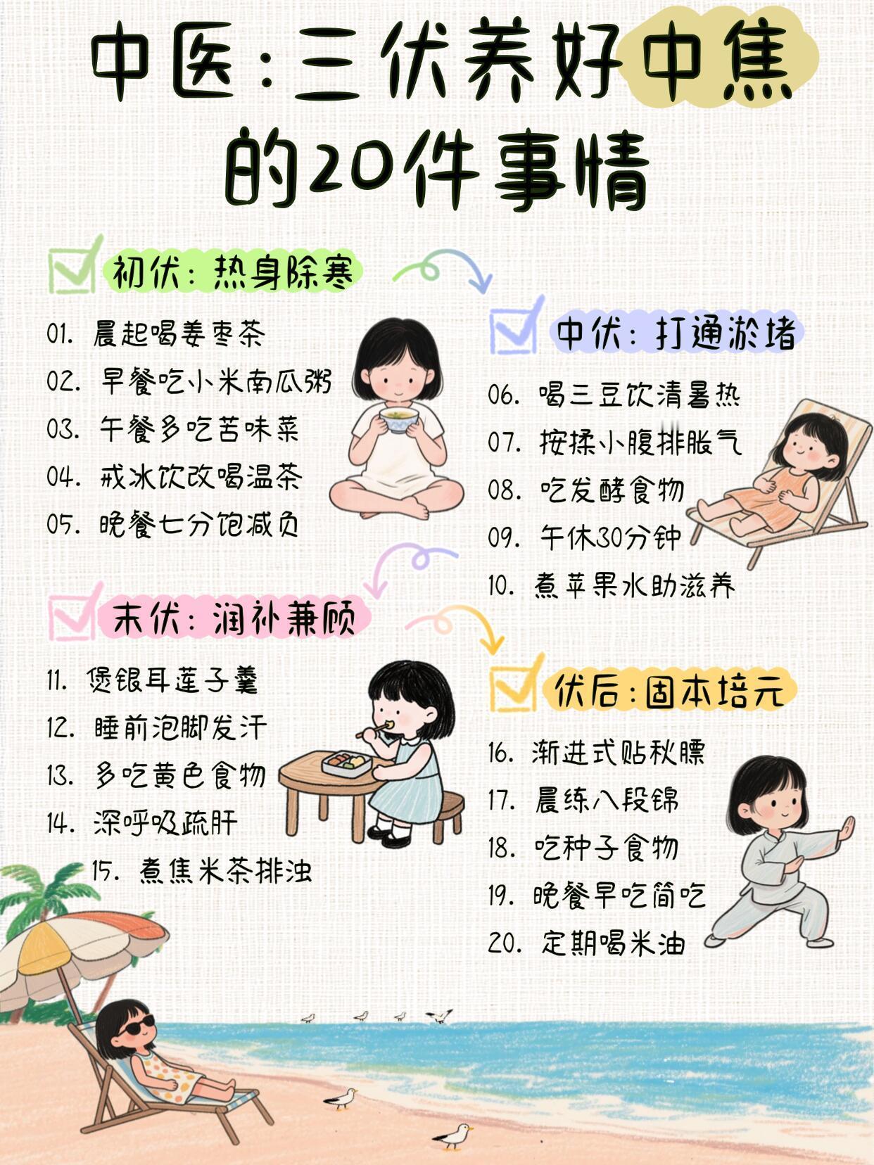 三伏40天打通中焦|养出夏日好状态~三伏天是养中焦的黄金40天！湿热交加容易