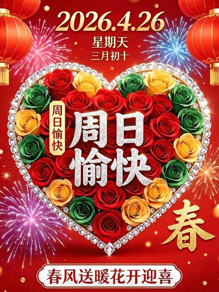 🌺☘️2026./4.26.周日春晨问安🌺🌿🌷春深日暖，绿意葱笼，清