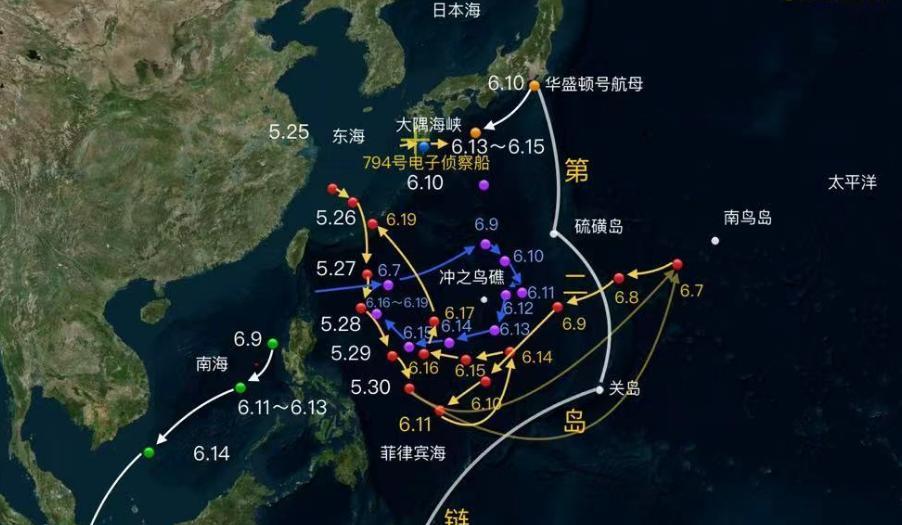 辽宁舰已经回来，山东舰还在外海！这次在第二岛链之外的双航母舰队，没有遇到丝毫的阻
