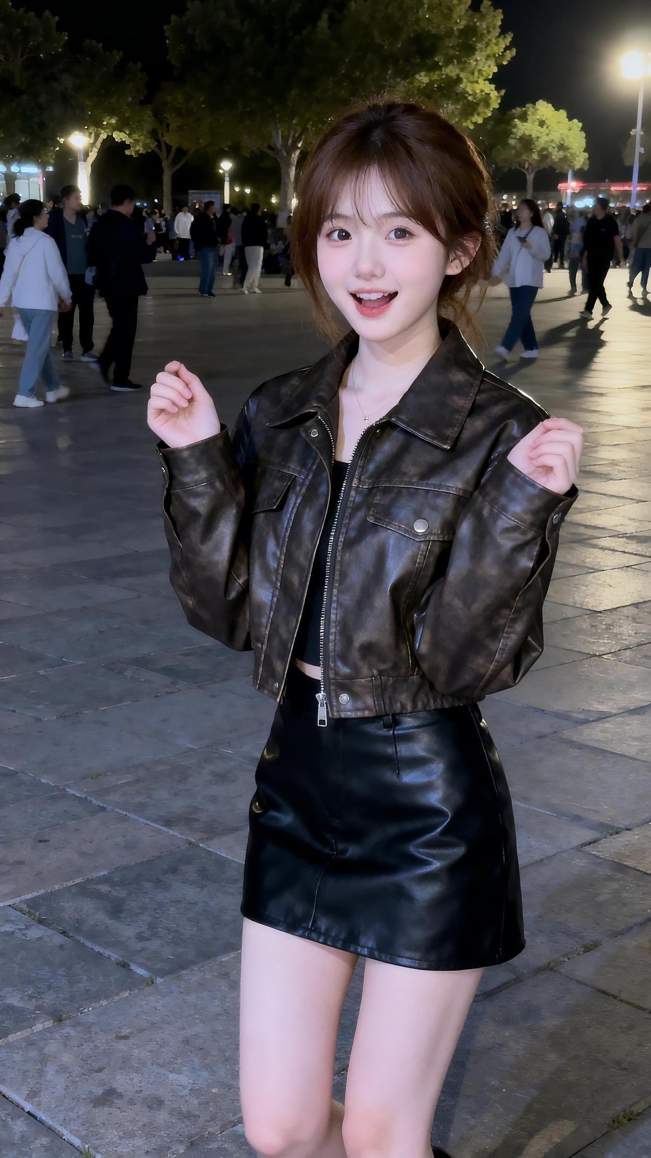 甜美女孩最美街拍美女甜妹