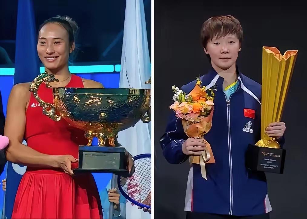 我问我老公，王曼昱和郑钦文同一天夺冠，为什么郑钦文的热度这么高？老公白了我一眼说