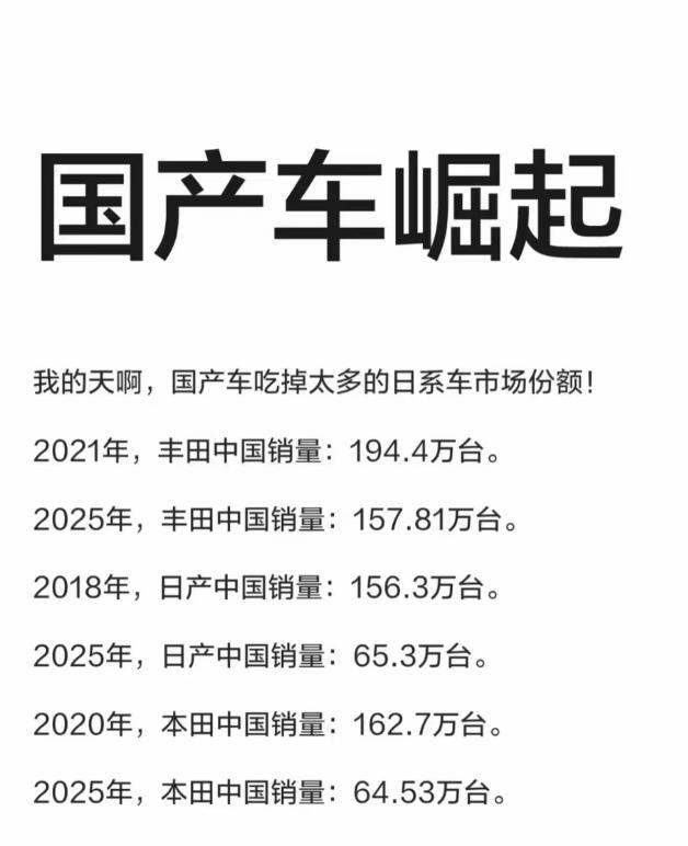 一个坏消息传来，这就是日媒不得不接受的现实！1月13日，汽车圈被一张截图刷屏了，