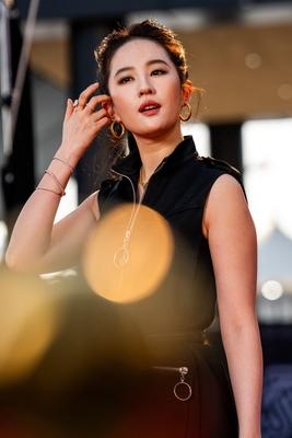 刘亦菲，在阿联酋阿布扎比2025F1阿布扎比大奖赛正赛现场观赛，她的这个小黑裙造