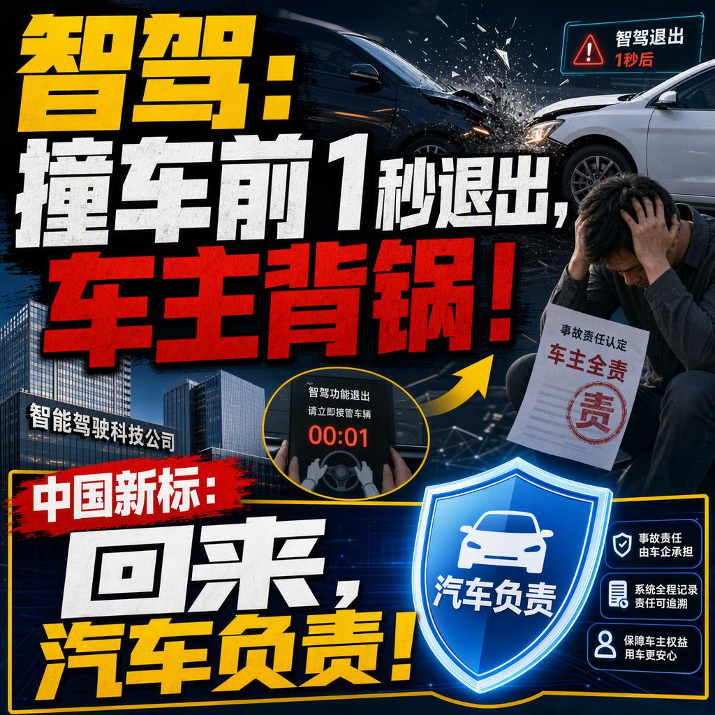 很多人以为买了带高阶智驾的车，出了事故都是车企兜底。但过去几年真相恰恰相反：营