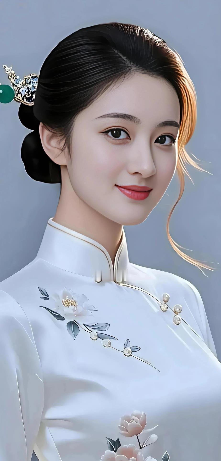 古典美人，温婉优雅，古风韵味十足。