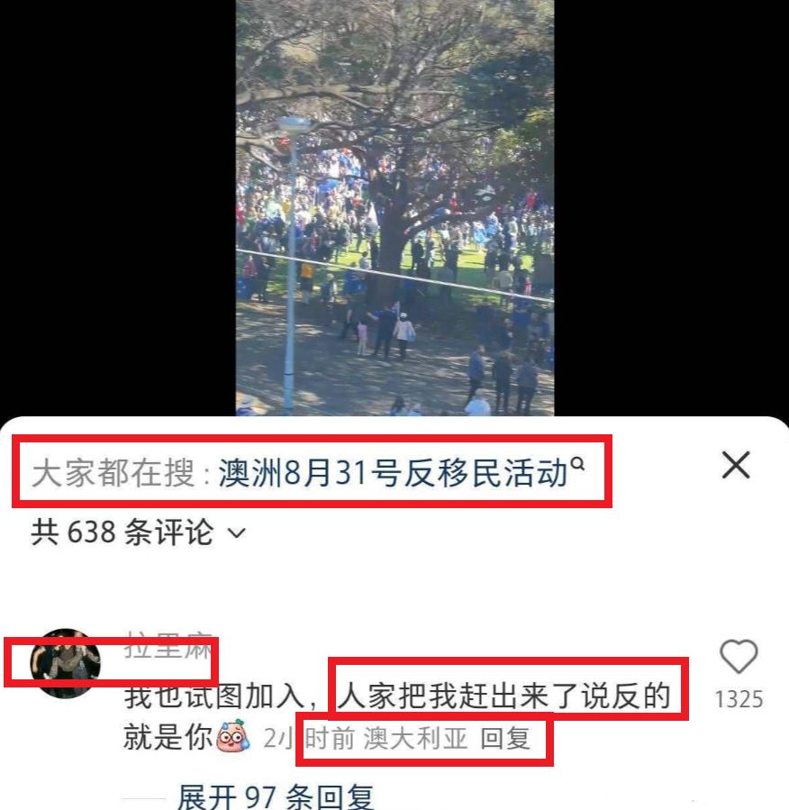 这个中国移民澳大利亚的，试图融入白人，结果被人赶出来了，真的是有意思！很多人