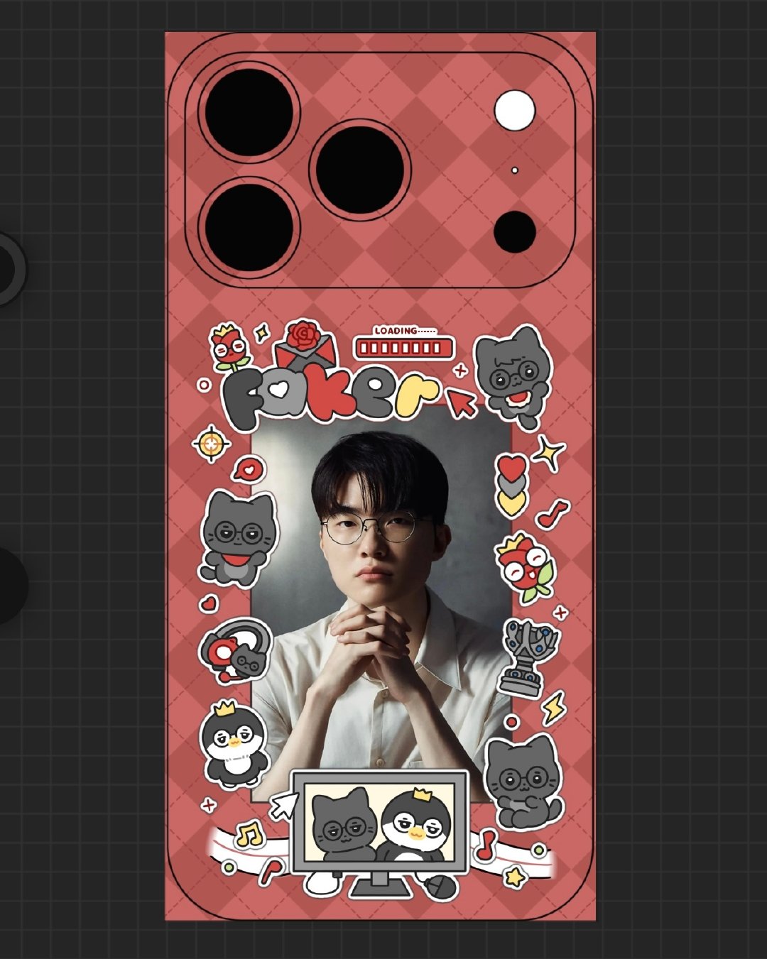 做了个壳壳の壳放小卡的样机图，好合适aww🥳🥳🥳🥳#faker#​