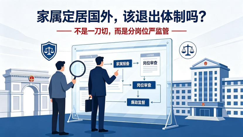 家属定居国外，公职人员该不该退出体制？普通人都该看懂的真相如今网上热议一个话题：老婆孩子长期定居国外