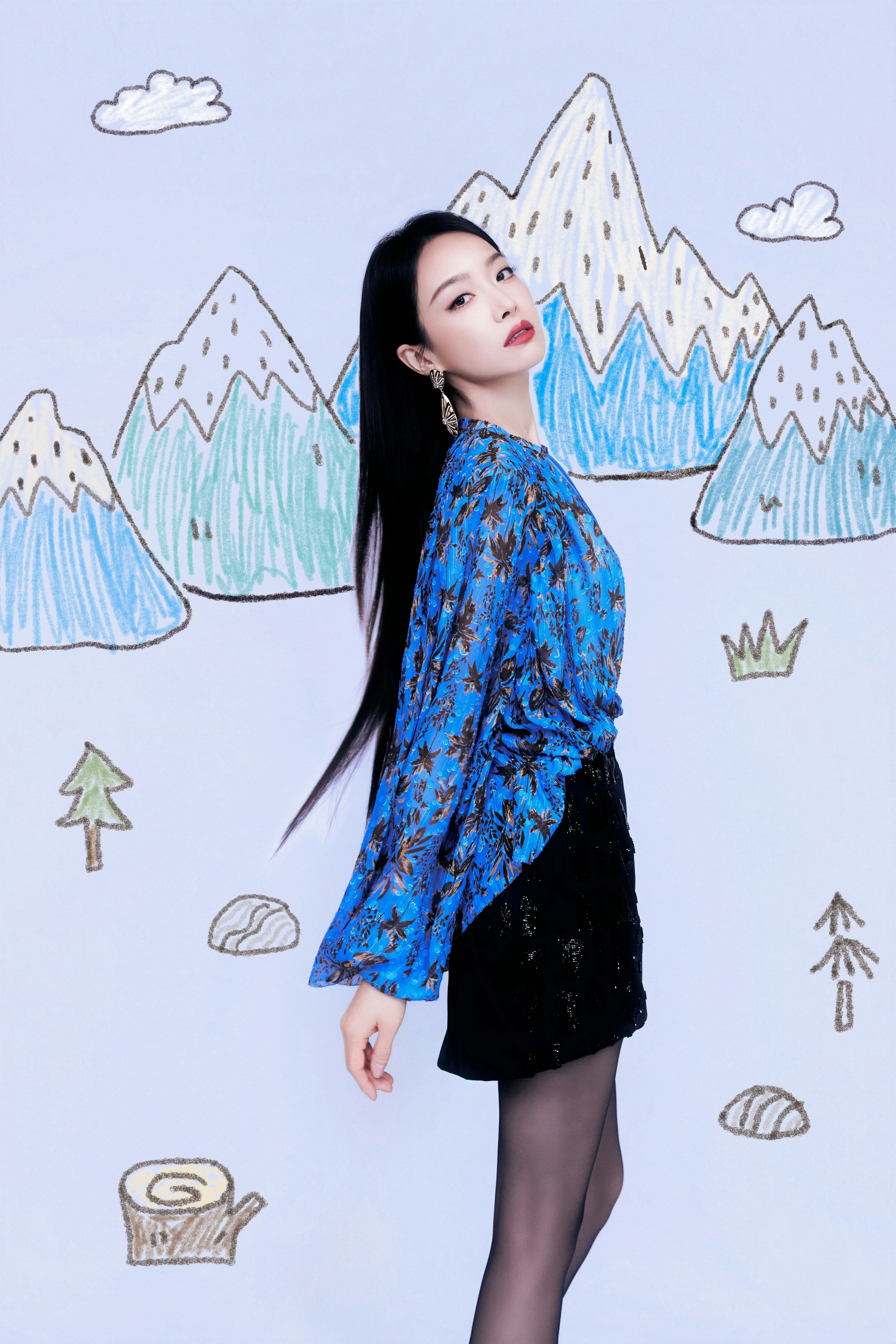 宋茜x《你好星期六》节目妆造～黑丝👠