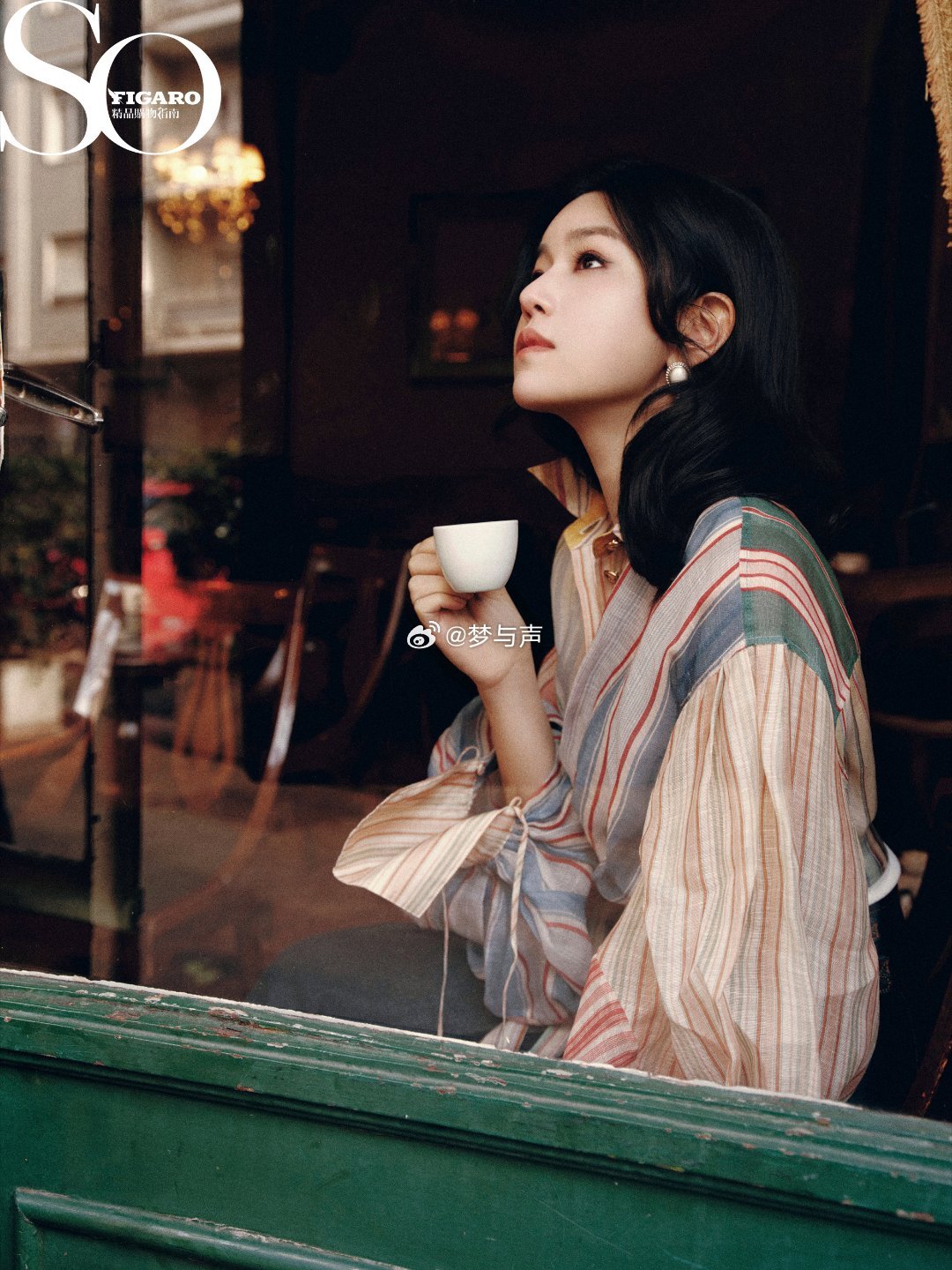 SoFigaro陈妍希封面陈妍希米兰绮旅大片陈妍希把米兰街头走成了个人T台。粉