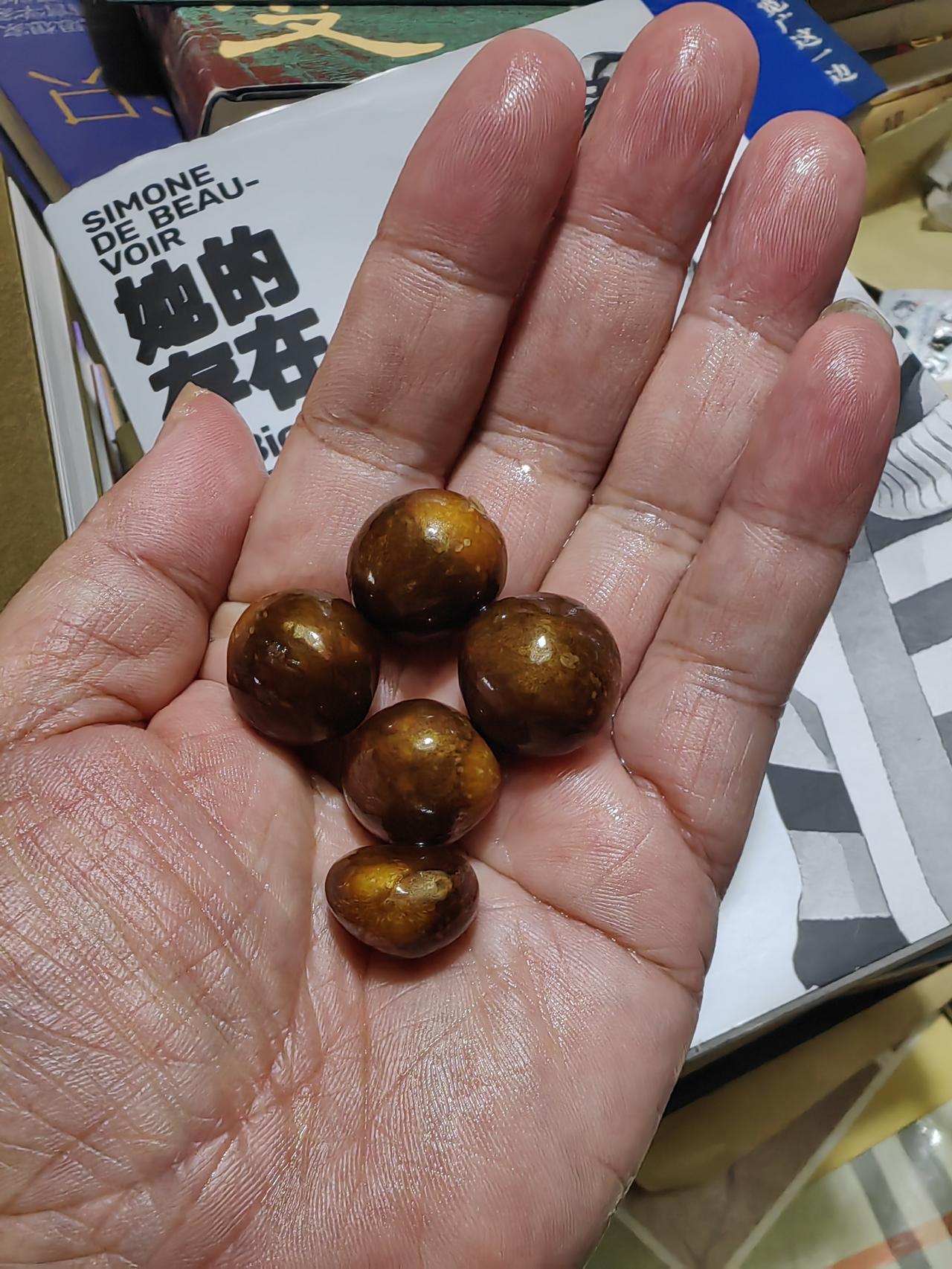 太座说厨房有枇杷。大概是张兄寄来的。吃了三粒，得了5粒枇杷核，埋进了阳台两个花盆
