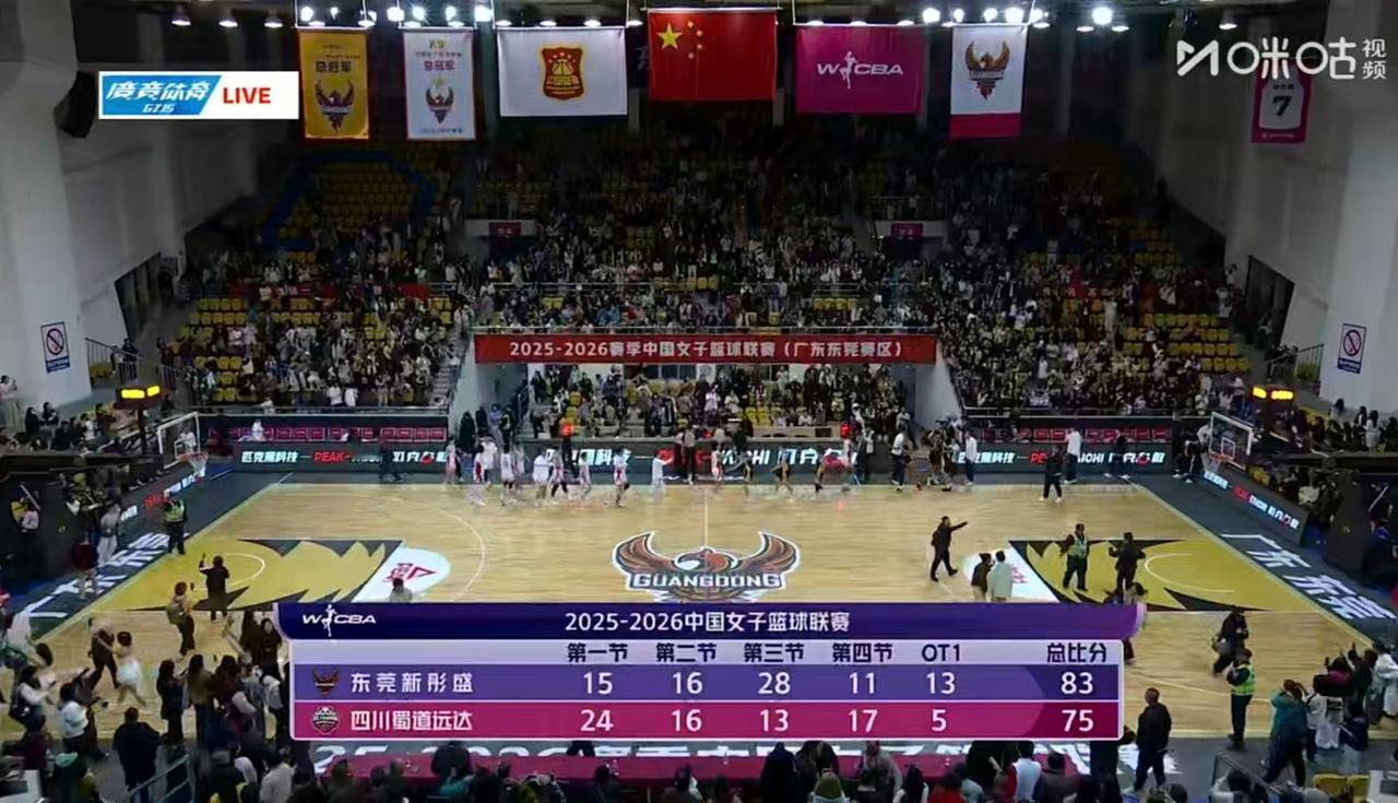 WCBA的一场常规赛，广东女篮在主场赢下了四川女篮，比赛打的跌宕起伏，回味无