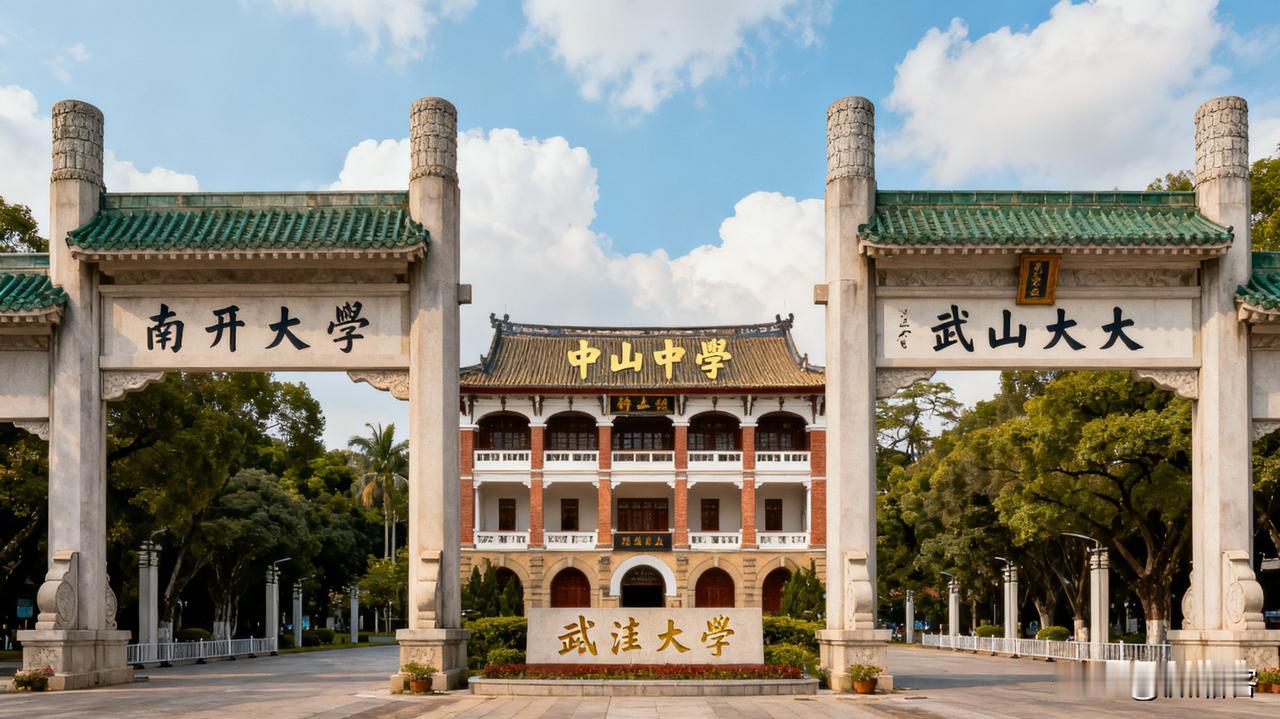 南开，中山，武大，这3所985很有意思，可谓是谁也不服输，毕竟3所985都是全面