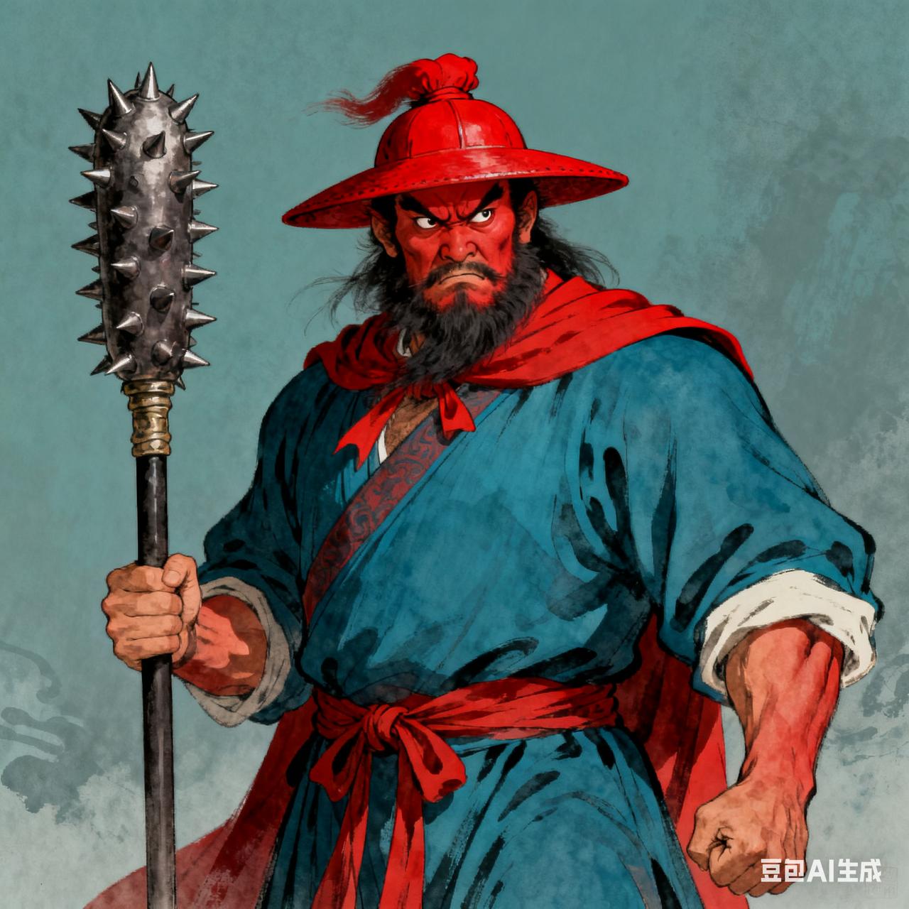 水浒传藏三国典故：秦明绰号星号与颜良之死的隐秘关联。在《水浒传》与《三国演