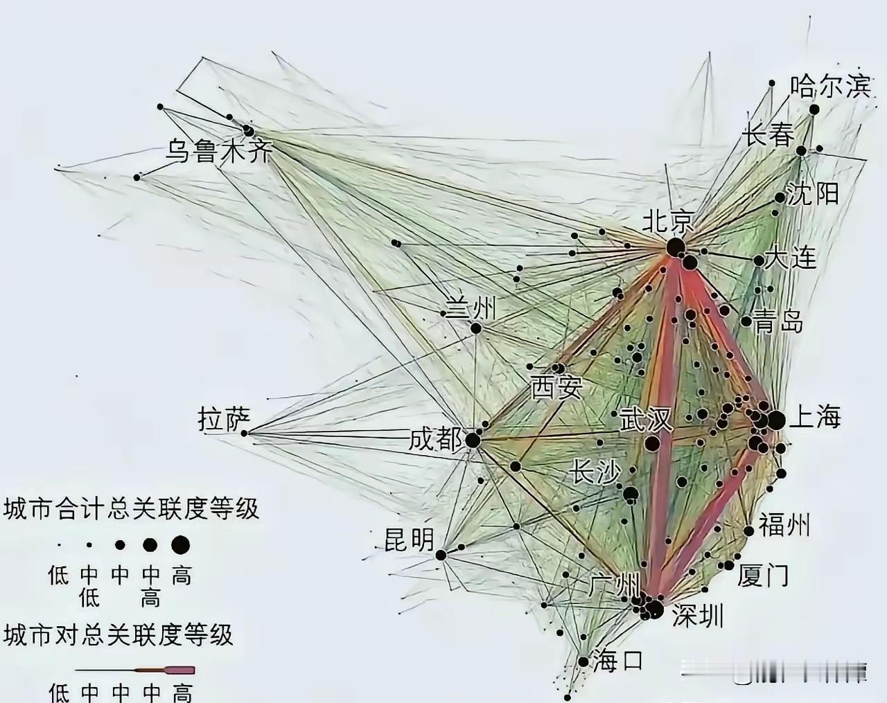 看这张图，长沙重要性不言而喻！一个城市重要程度，从对外交通就可以看出？在中部也
