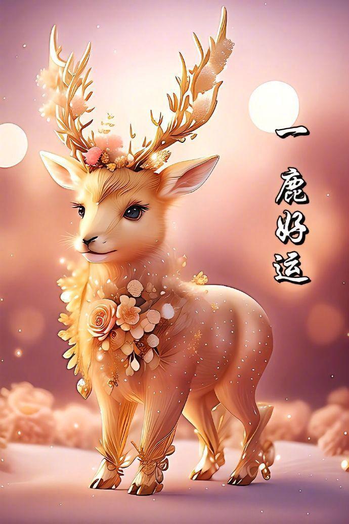 一鹿好运，一鹿顺风，一鹿发财！