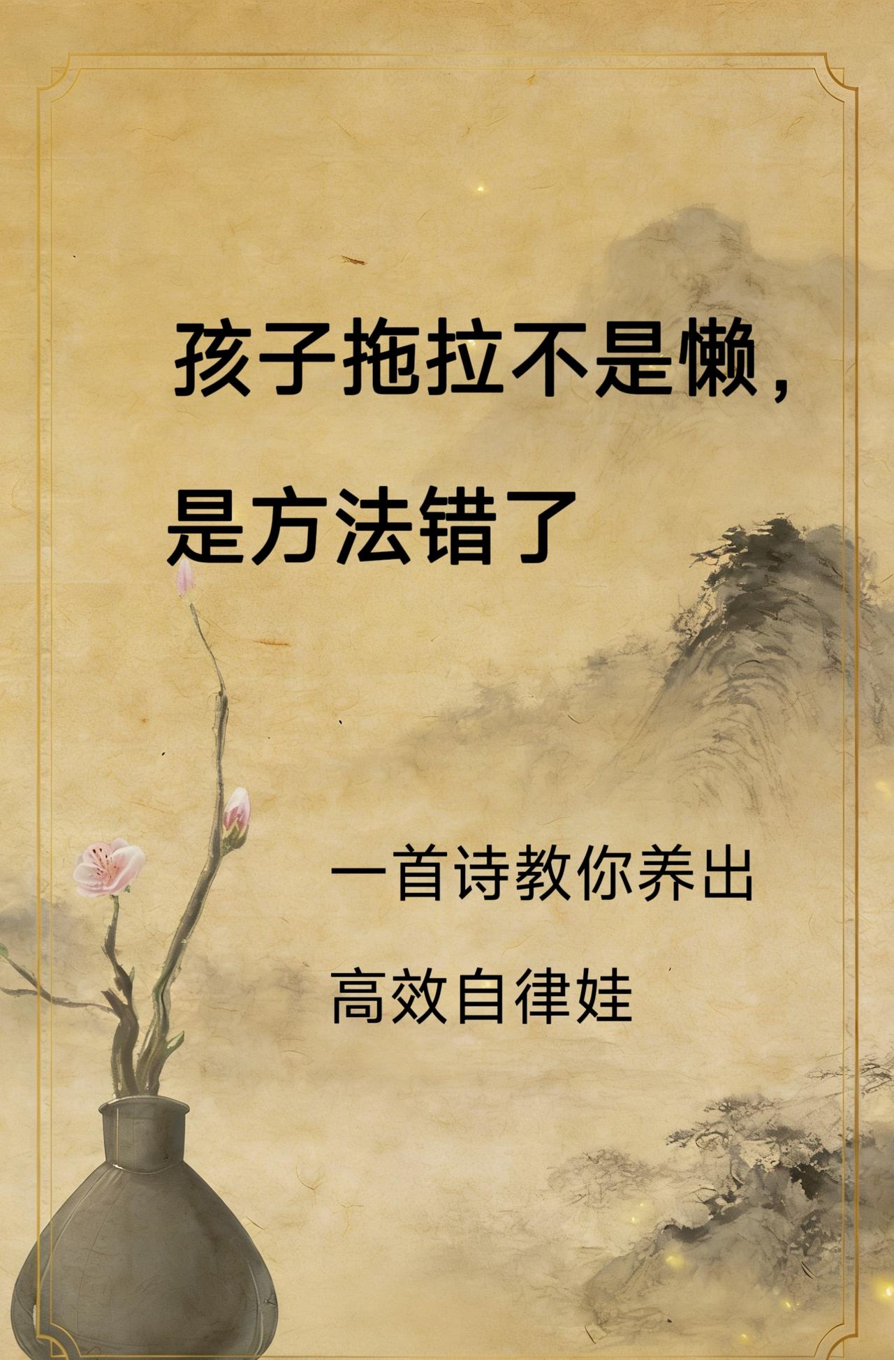 孩子拖拉不是懒，是方法错了。治拖拉，记住3点：1.小事自己做，培养责任感2