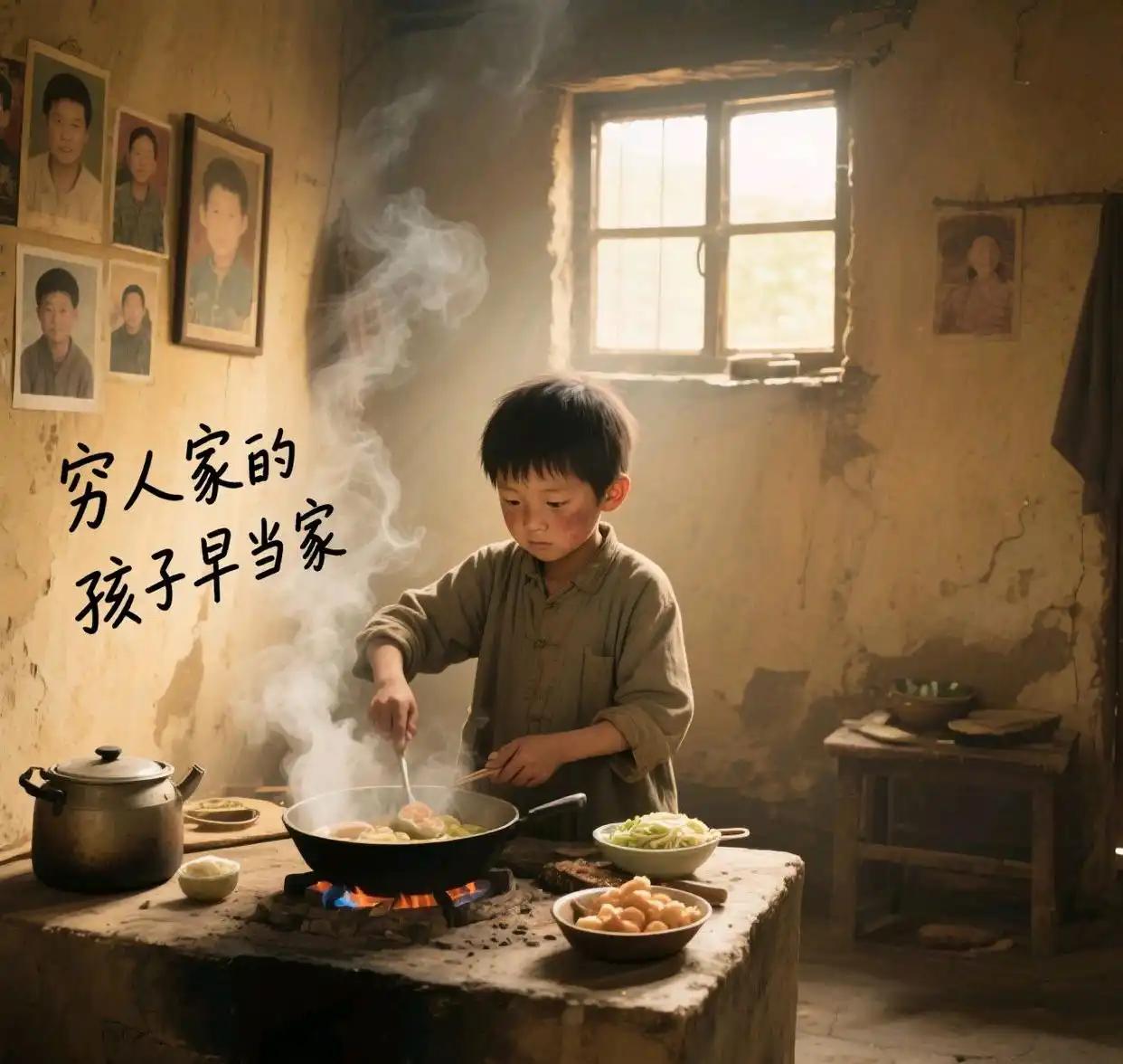 穷人家的孩子早当家，这句只说对了一半，另一半是，穷人家的孩子很晚熟！早当家无非就