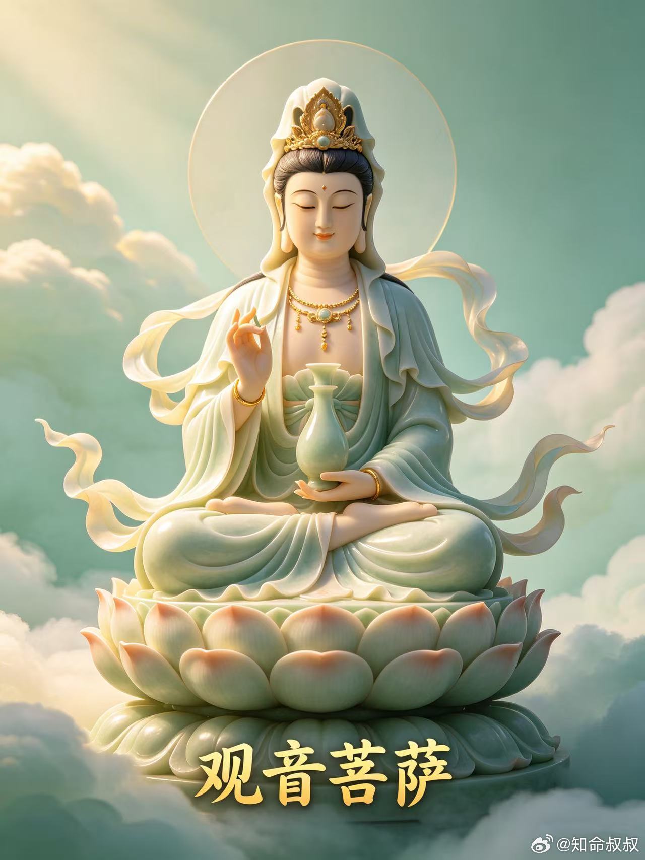 见佛祈福🙏，感恩佛光慈悲静心，愿日常少生烦忧，看淡得失浮沉。放下心头牵挂，少执