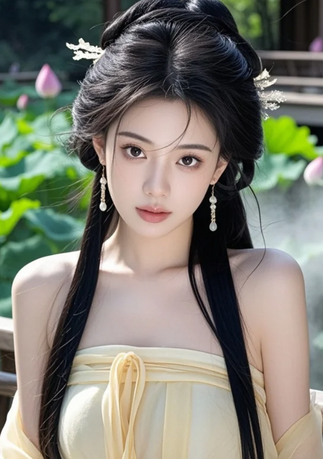 不是荷花太美，是她让整个庭院都温柔了起来。