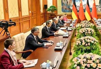 德国访华有一个很有意思的细节，就是中国跟德国会谈的地方不是人民大会堂，而是钓鱼台