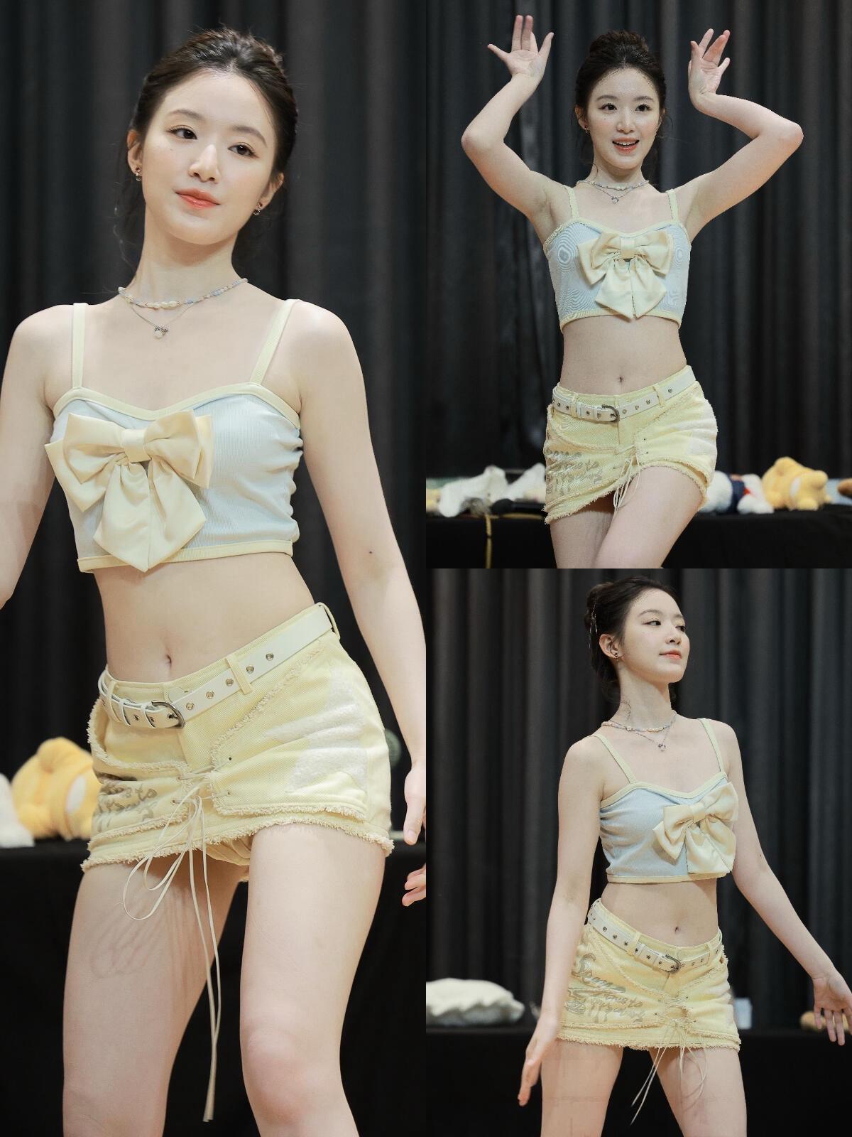 叶舒华，这套穿搭好夯！叶舒华美女背心穿搭女团卡哇伊女团